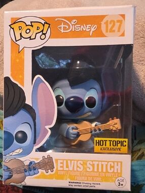 Funko Pop! Disney Elvis Stitch Blue, Pink, Gold #127 Hot Topic Exclusive
